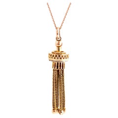 Antique Victorian 9ct Gold Tassel Necklace