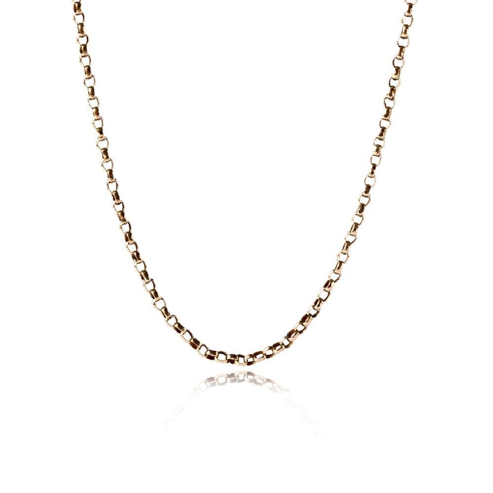 Women's or Men's Antique Victorian 9ct Rose Gold Belcher Chain Necklace