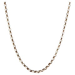 Antique Victorian 9ct Rose Gold Belcher Chain Necklace