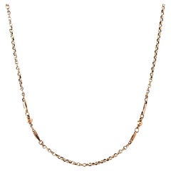 Antique Victorian 9ct Rose Gold Chain Necklace