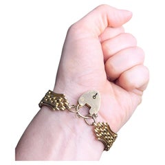 Antique Victorian 9ct Rose Gold Gate Bracelet