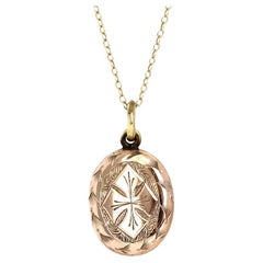 Antique Victorian 9ct Yellow Gold Locket Necklace