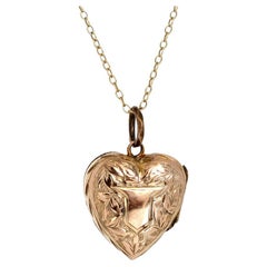 Antique Victorian 9ct Yellow Gold Victorian Locket Necklace