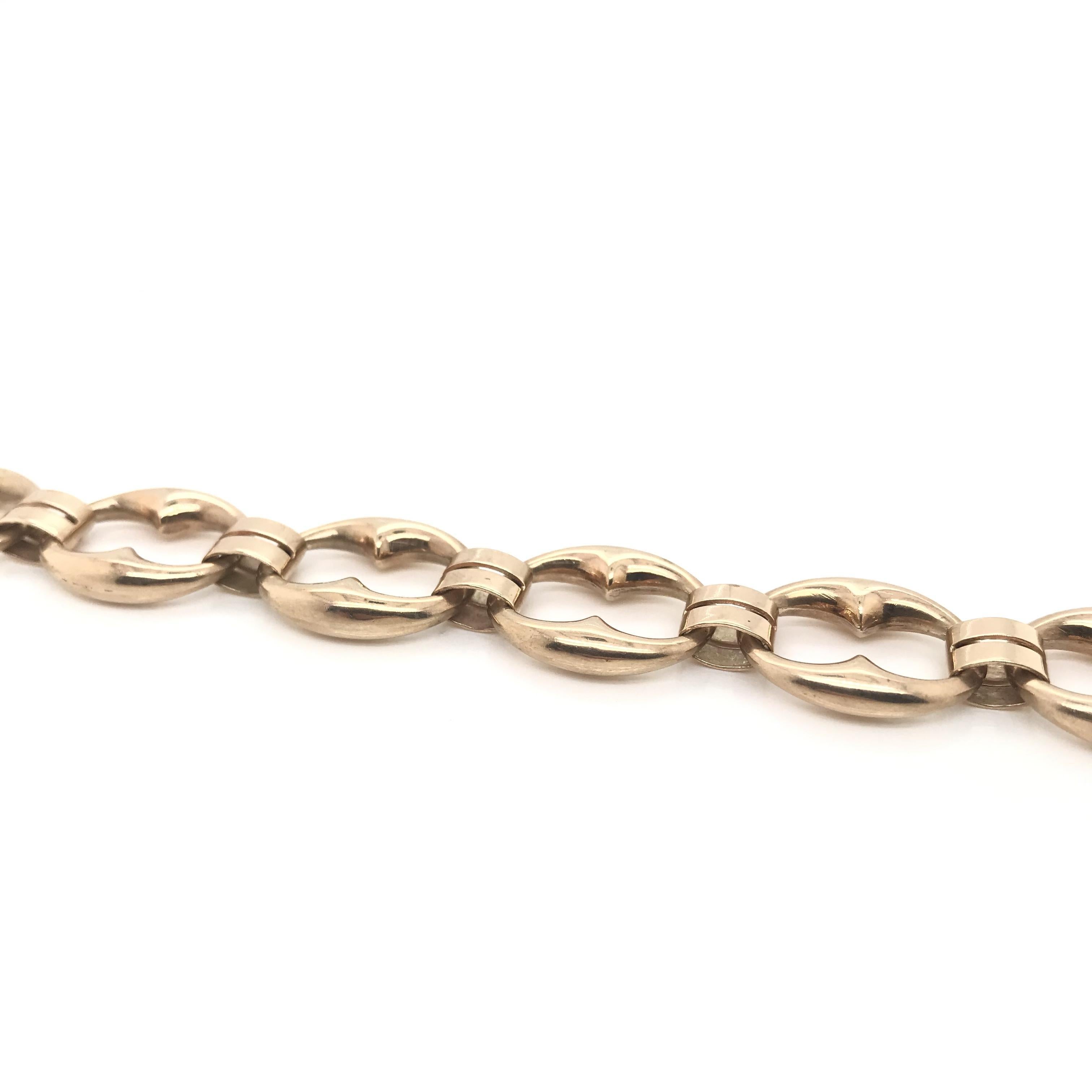 Women's Antique Victorian 9k Gold Equestrian Link Bracelet For Sale