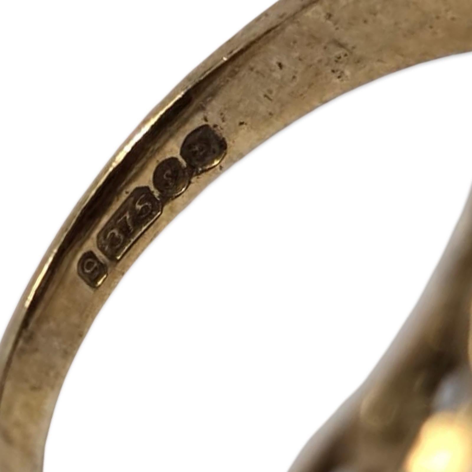 Antico anello vittoriano in filigrana d'oro 9K con ametista (con marchio) in vendita 4