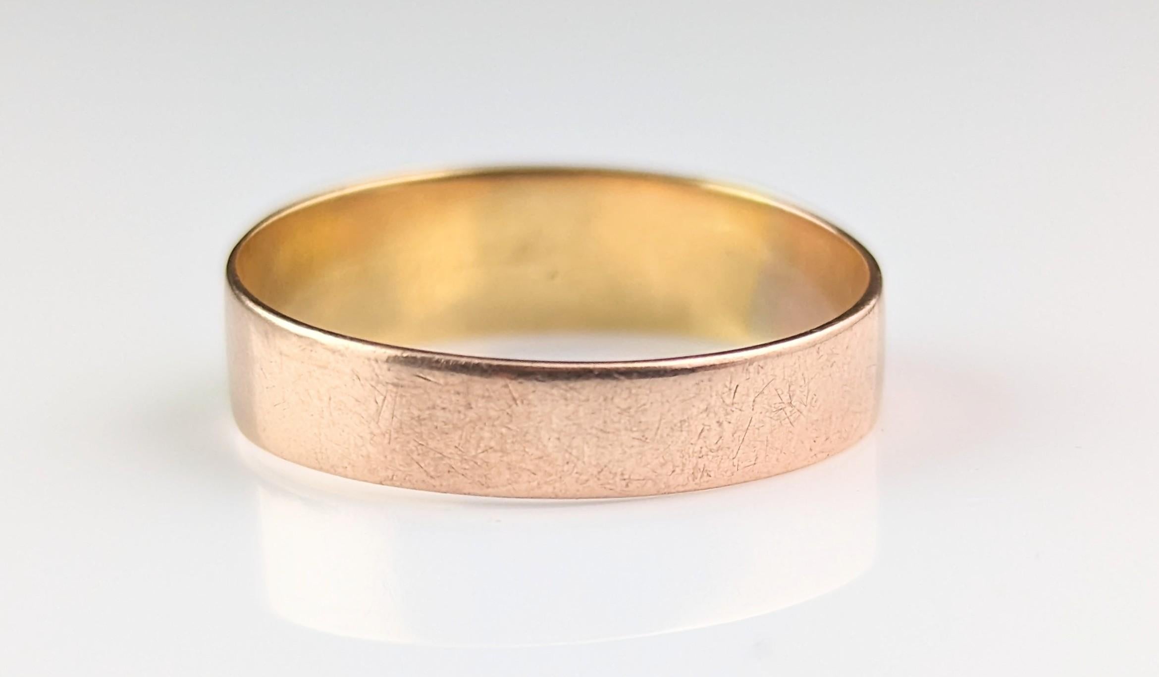 Antiker viktorianischer Mizpah-Ring aus 9 Karat Gold, Bandring  im Angebot 5