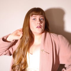 Antique Victorian 9K Rose Gold Seed Pearl Sword Brooch in Original Case