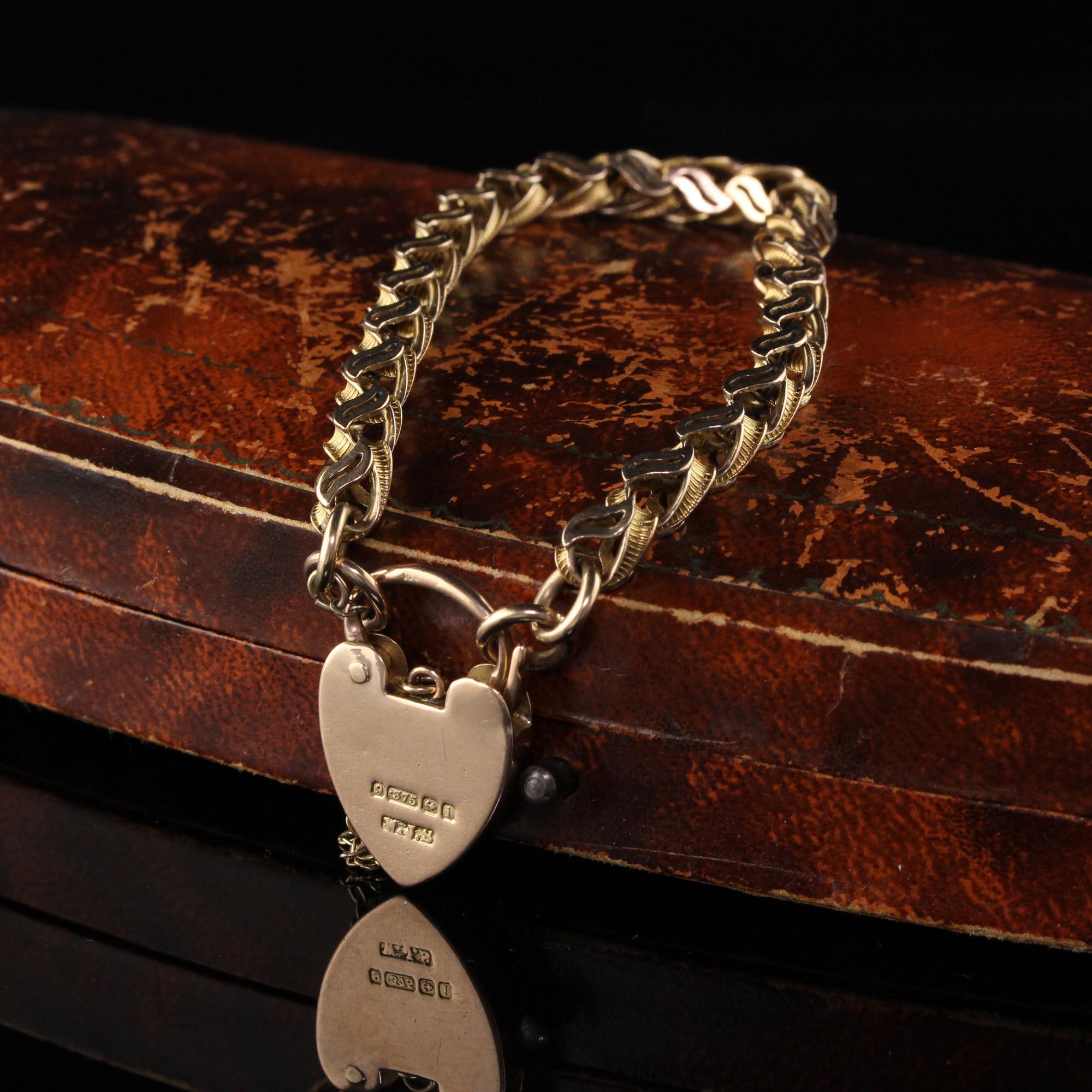 vintage heart locket bracelet