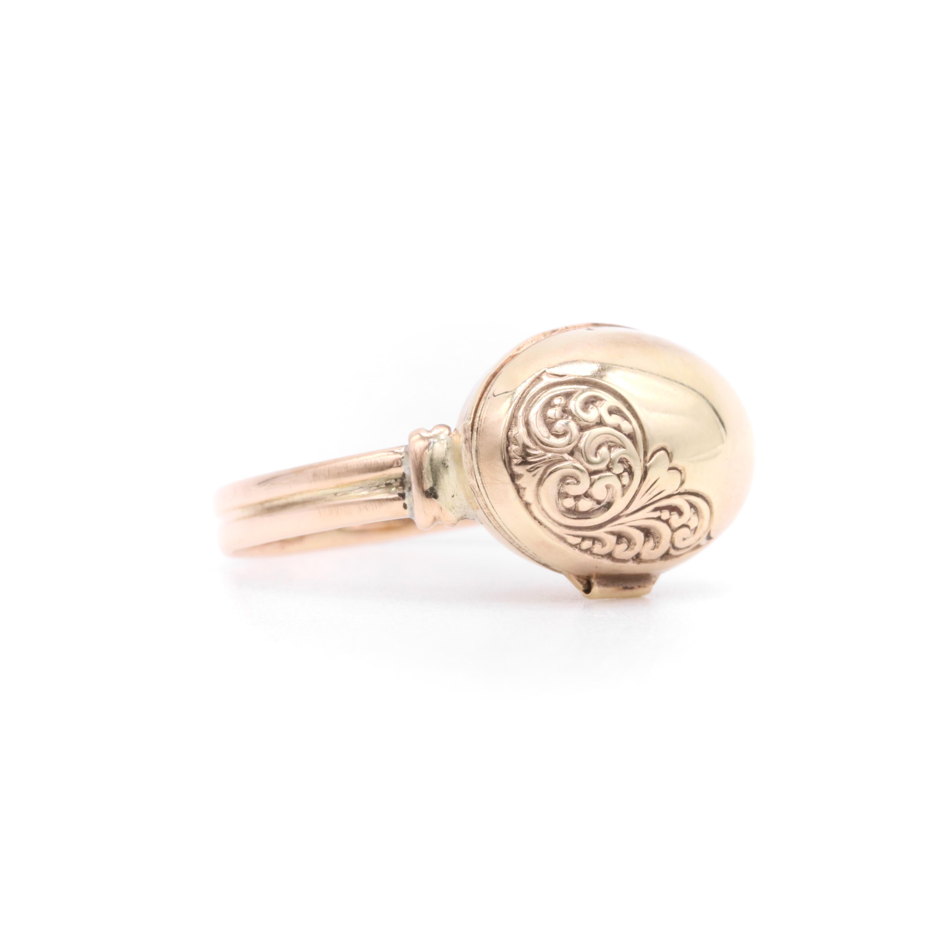 locket ring vintage
