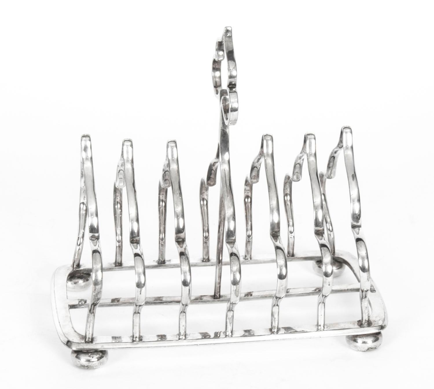 Antique Victorian Ace Spades Toast Rack by Elkington, 19th Century In Good Condition In London, GB
