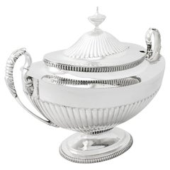 Antique Victorian Adams Style Sterling Silver Soup Tureen