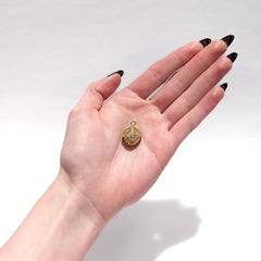 Antique Victorian / Aesthetic Gold-Filled Watch Fob / Charm with Glass Cabochons