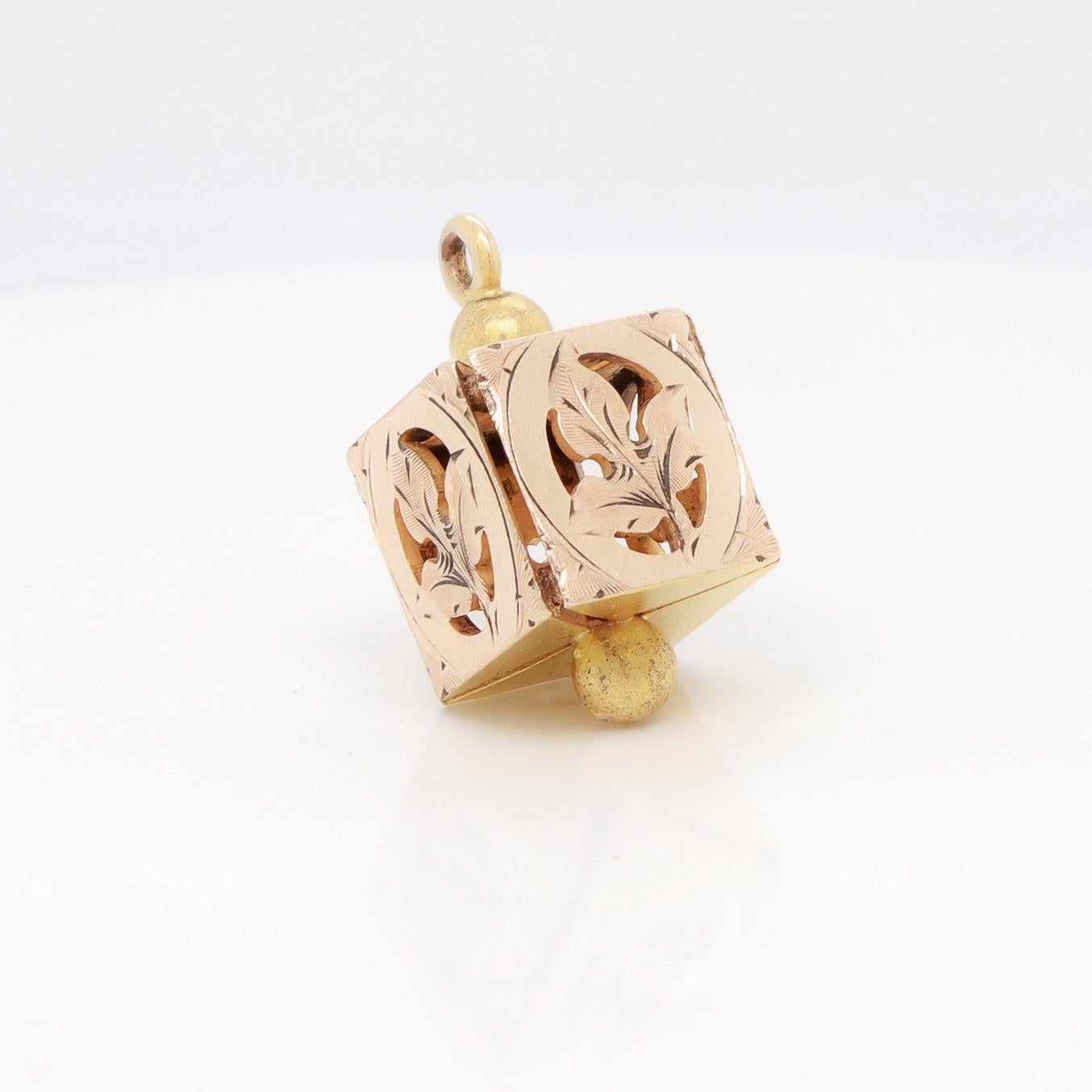 Antique Victorian / Aesthetic Gold-Filled Watch Fob / Charm with Leaf Motifs For Sale 2