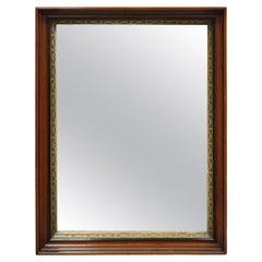 Antique Victorian Aesthetic Mahogany Deep Frame Shadow Box Wall Mirror 31 x 23