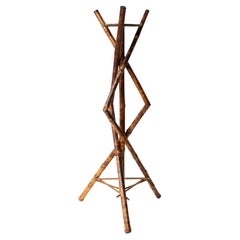 Antique Victorian Aesthetic Movement Bamboo Jardiniere Plant Stand, 19th Century