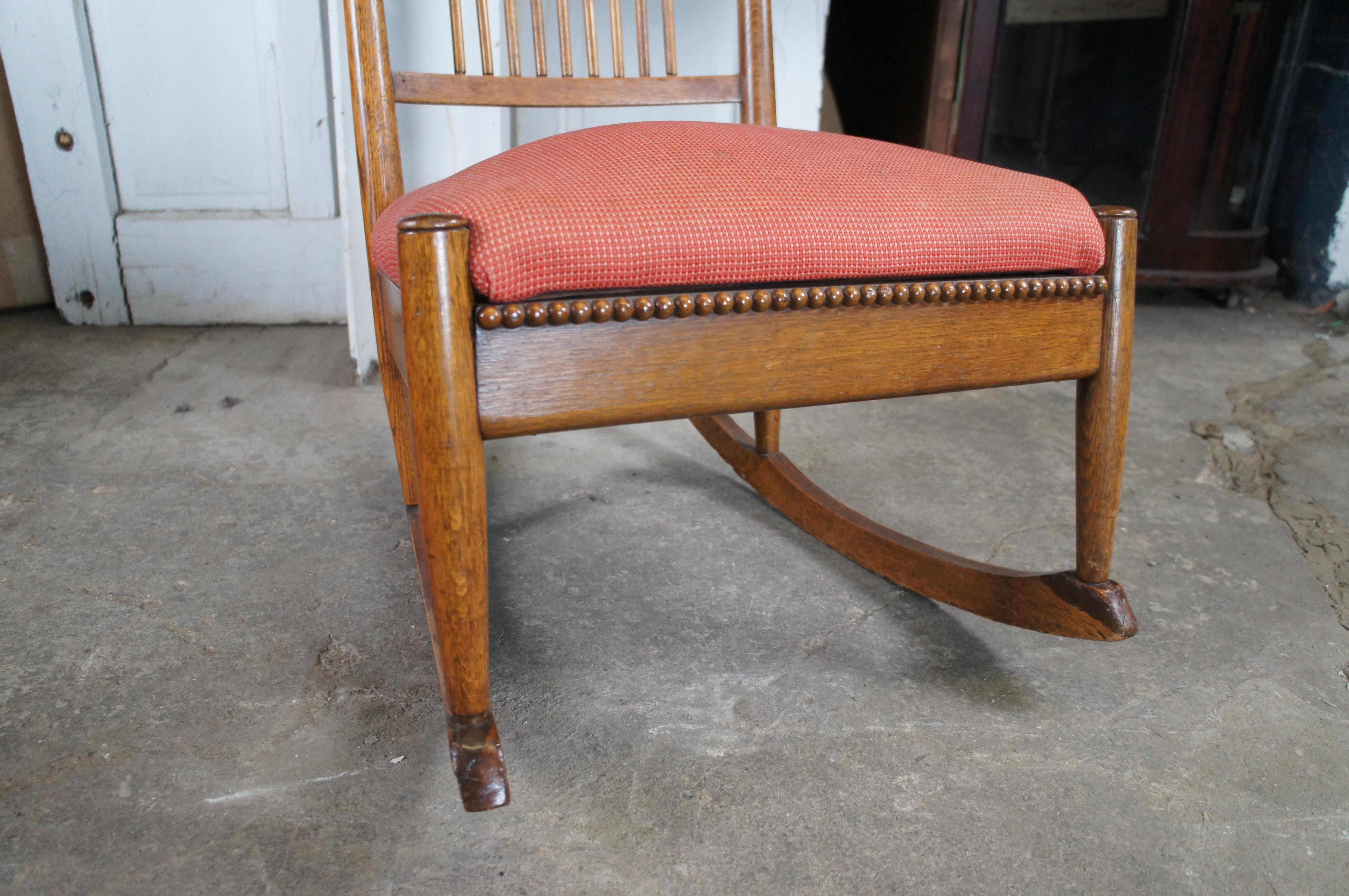 Antique Victorian Aesthetic Movement E.W. Godwin-Style Oak Rocking ...