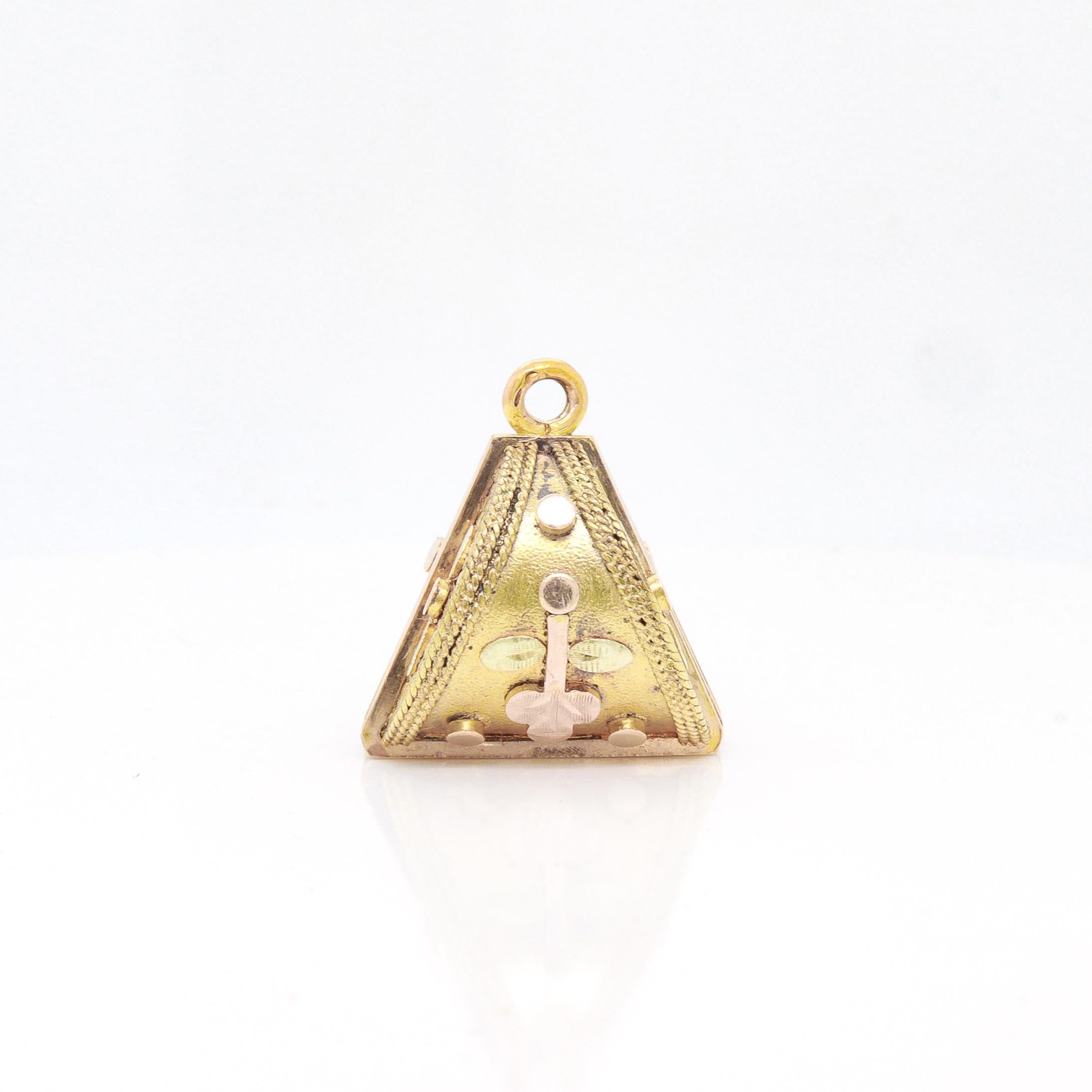 Antique Victorian/Aesthetic Movement Gold-Filled Architectural Watch Fob / Charm For Sale 6