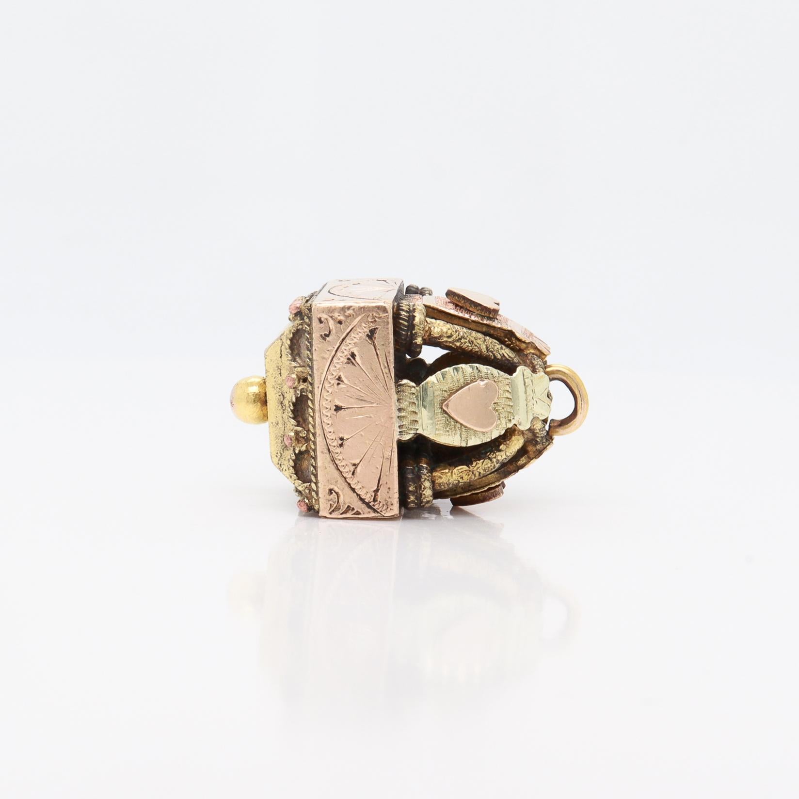 Antico orologio architettonico vittoriano/estetico riempito d'oro con bracciale / charme in vendita 9