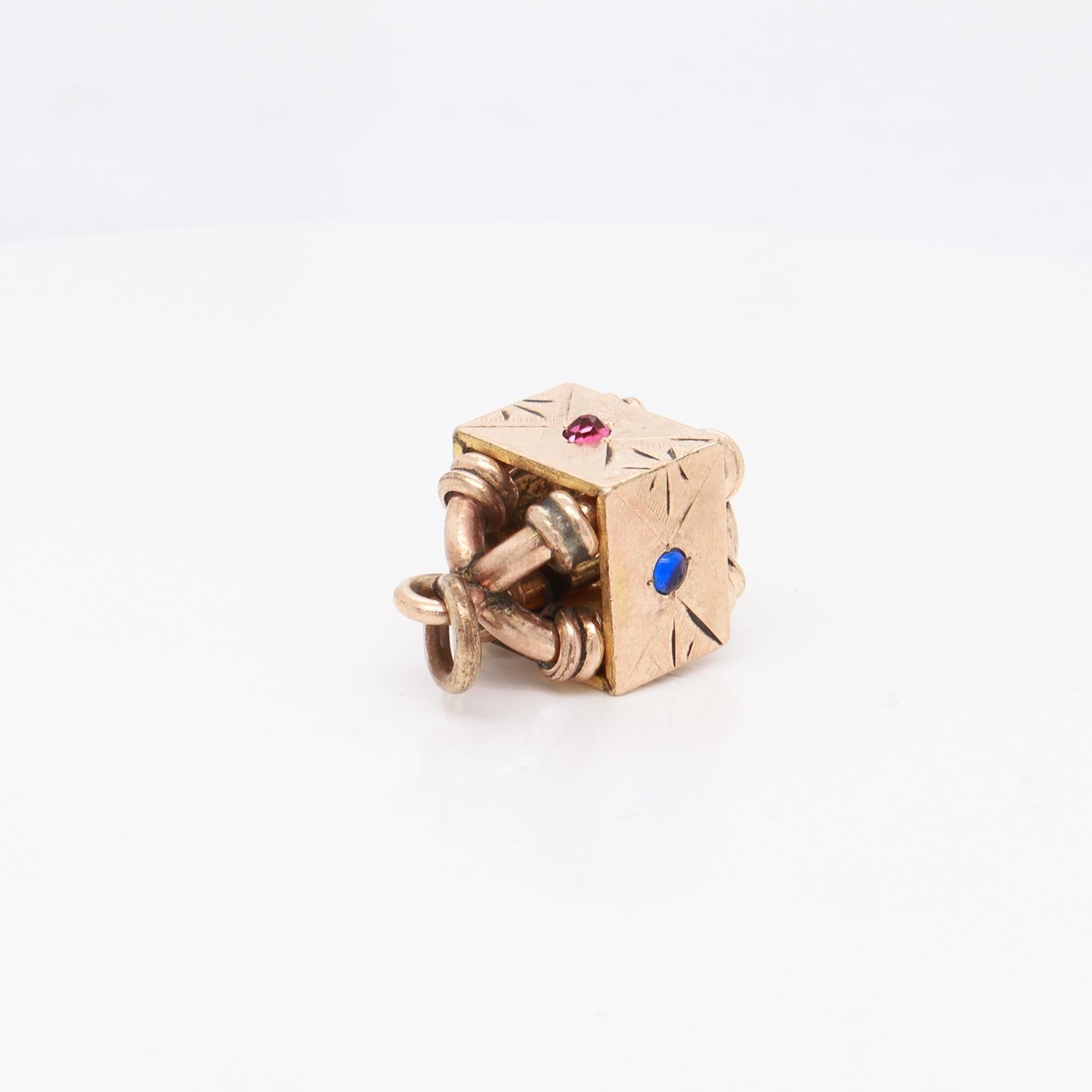 Antique Victorien/Aesthetic Movement Montre architecturale en or Fob/Charm en vente 3