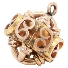 Antique Victorian/Aesthetic Movement Gold-Filled Architectural Watch Fob/Charm