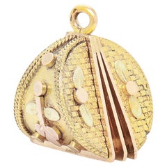 Antique Victorian/Aesthetic Movement Gold-Filled Architectural Watch Fob / Charm
