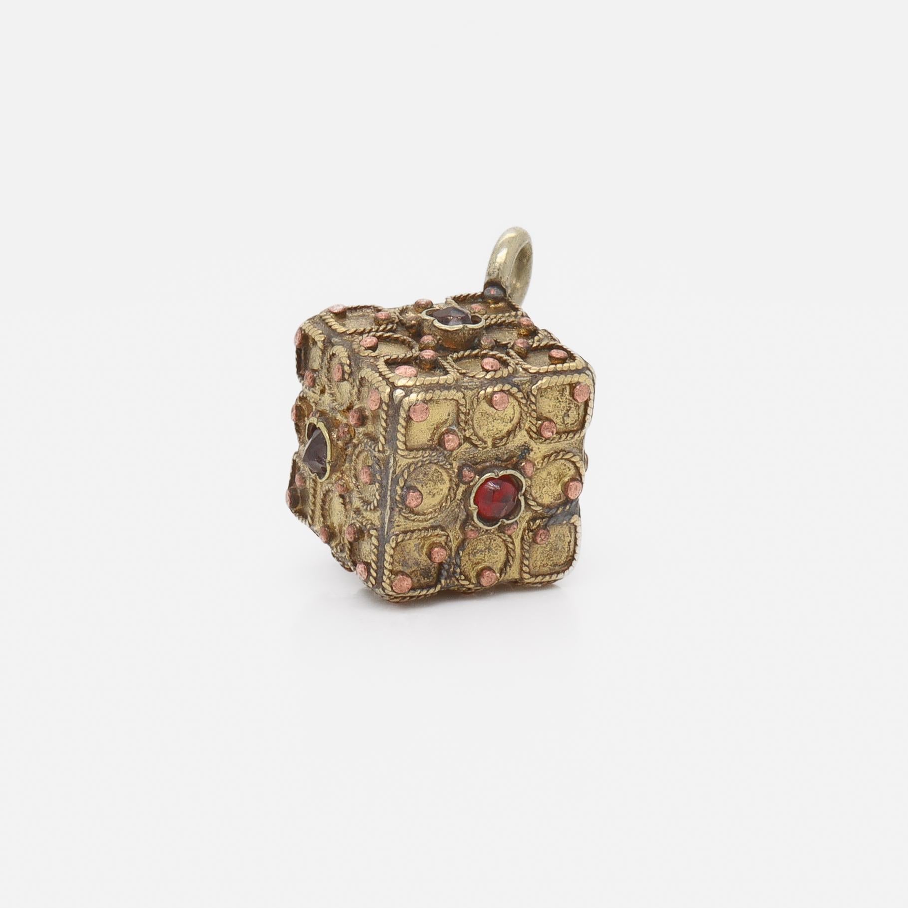Antique Victorian / Aesthetic Movement Gold-Filled Bracelet Charm or Watch Fob For Sale 6