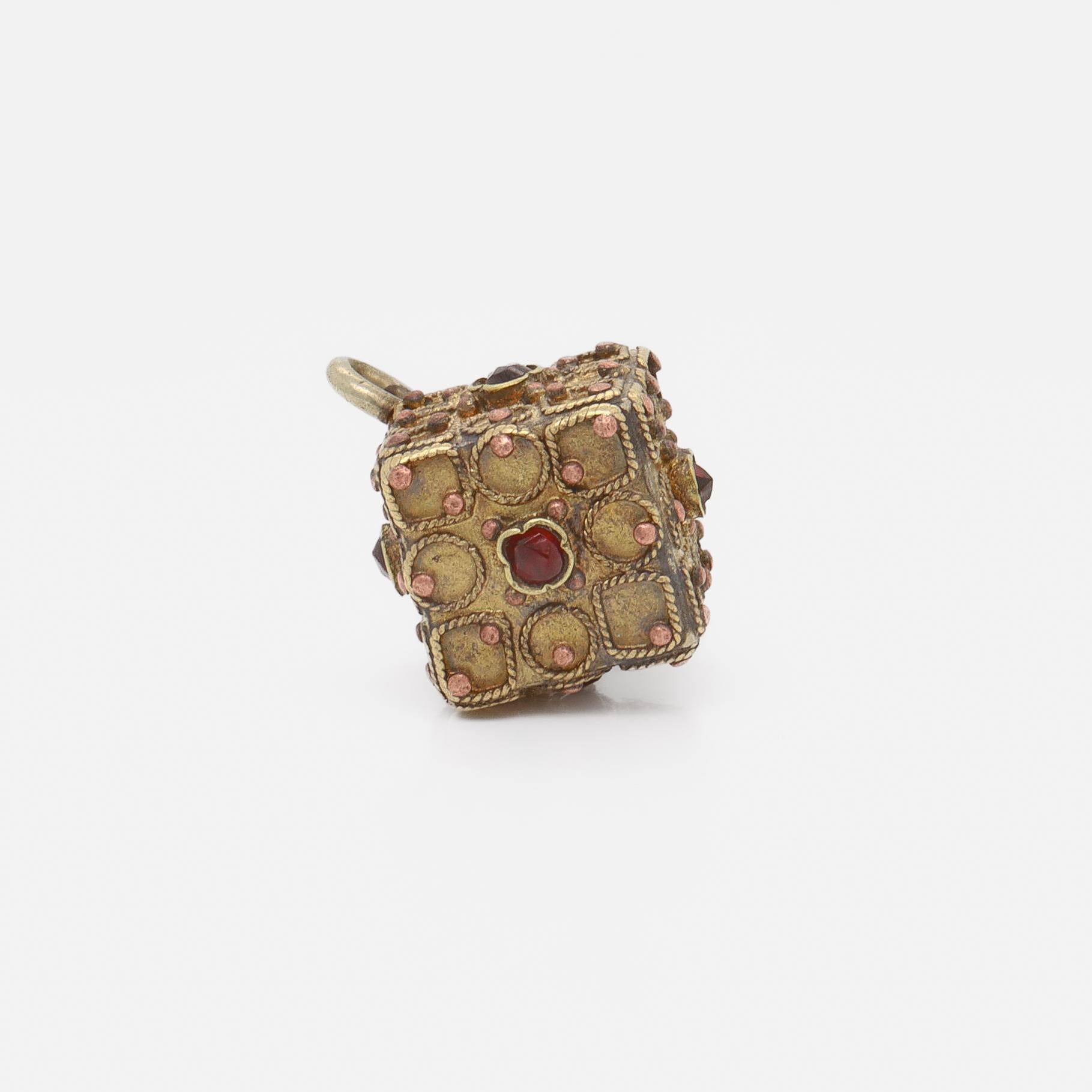 Antique Victorian / Aesthetic Movement Gold-Filled Bracelet Charm or Watch Fob For Sale 9