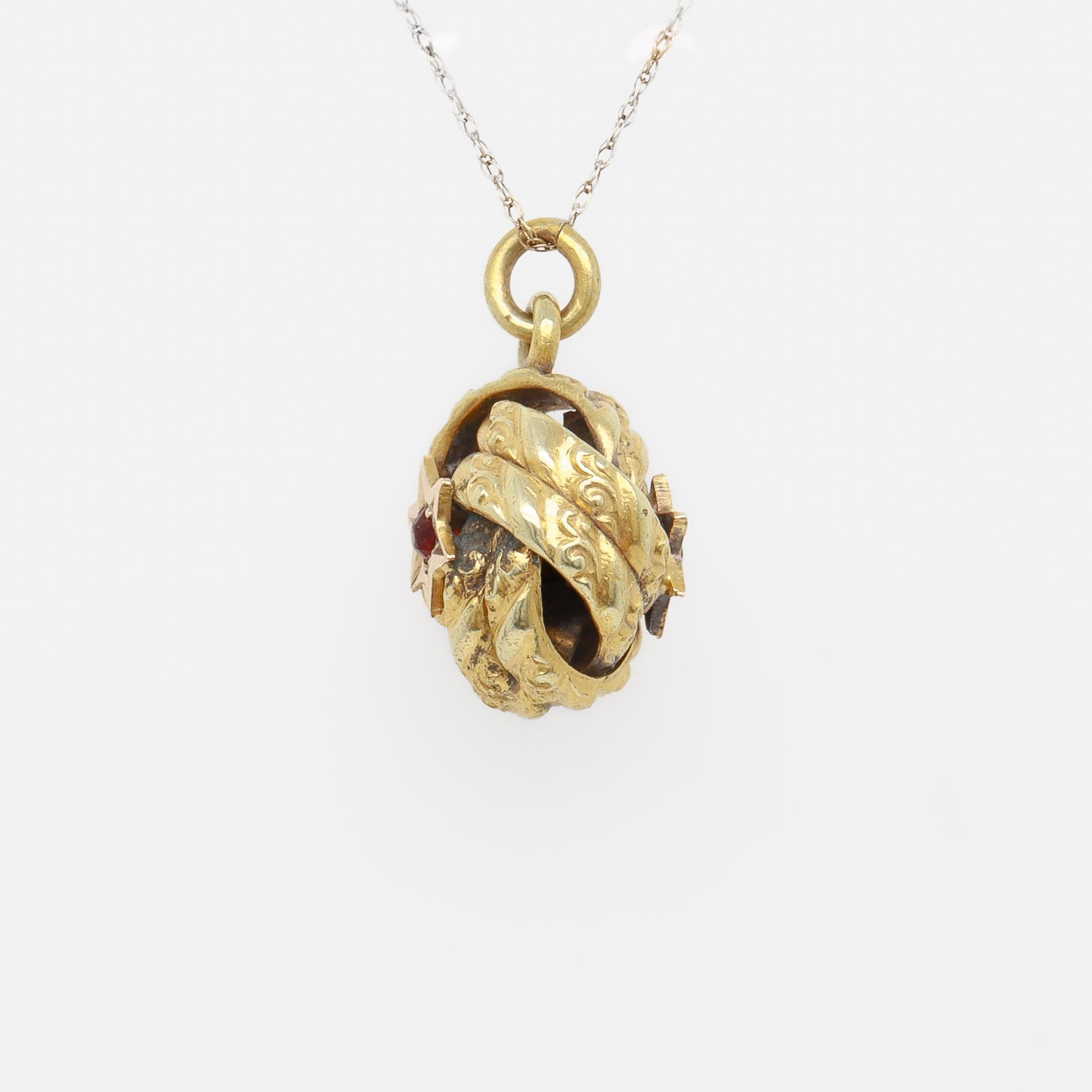 Antique Victorian / Aesthetic Movement Gold-Filled Love Knot Watch Fob or Charm For Sale 7