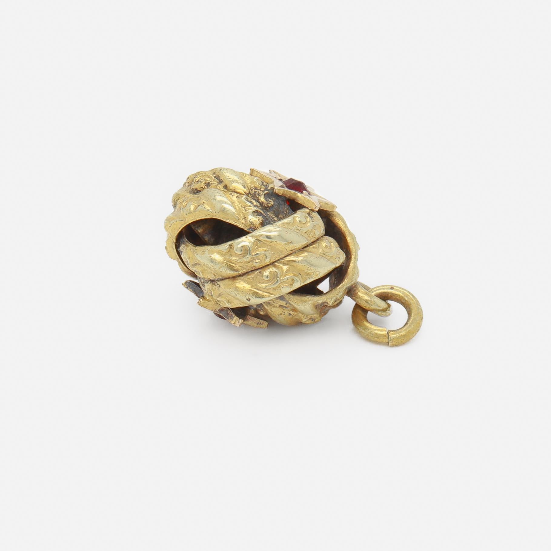 Antique Victorian / Aesthetic Movement Gold-Filled Love Knot Watch Fob or Charm For Sale 1
