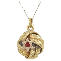 Antique Victorian / Aesthetic Movement Gold-Filled Love Knot Watch Fob or Charm