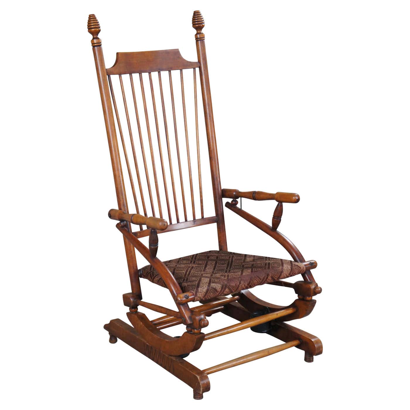 Antique Victorian Aesthetic Movement Oak Platform Rocking Chair Rocker ...