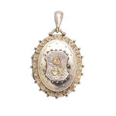 Antique Victorian Aesthetic Movement Silver Locket