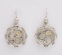 Antique Victorian Aesthetic Period Brooch and Earrings