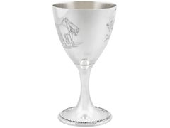 Victorian Agricultural Sterling Silver Goblet