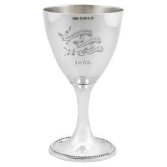 Viktorianische Landwirtschaft Sterling Silber Pokal