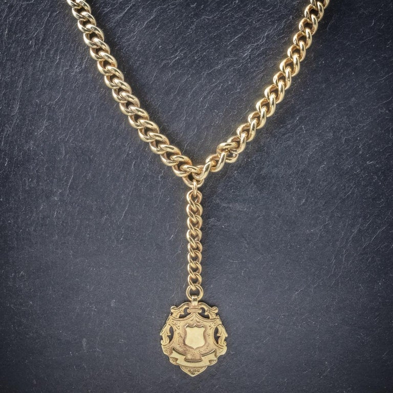 Antique Victorian Albert Chain 18 Carat Gold on Silver Dated 1900 ...