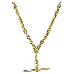 Antique Victorian Albert Chain Necklace 9 Carat Gold