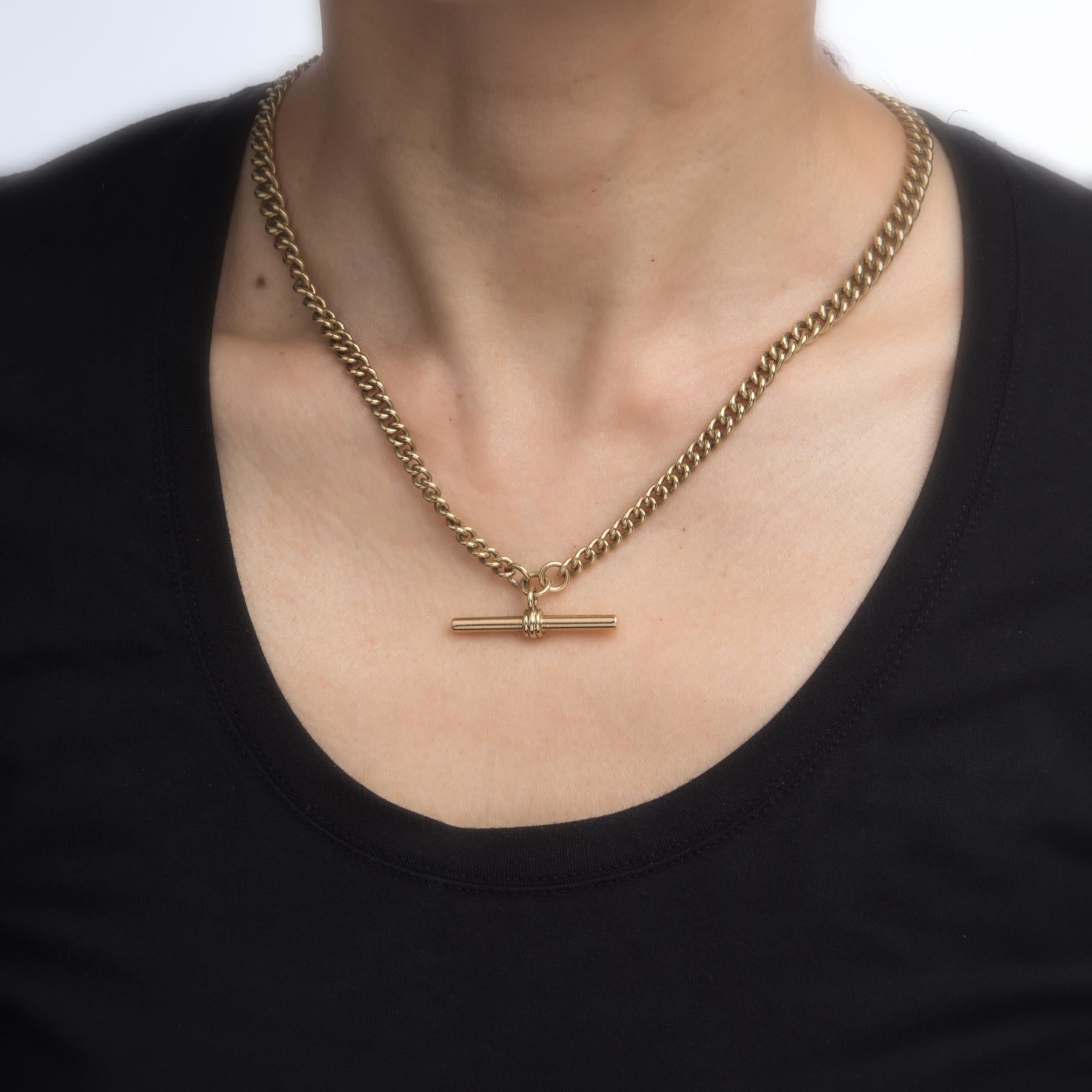 antique t bar necklace