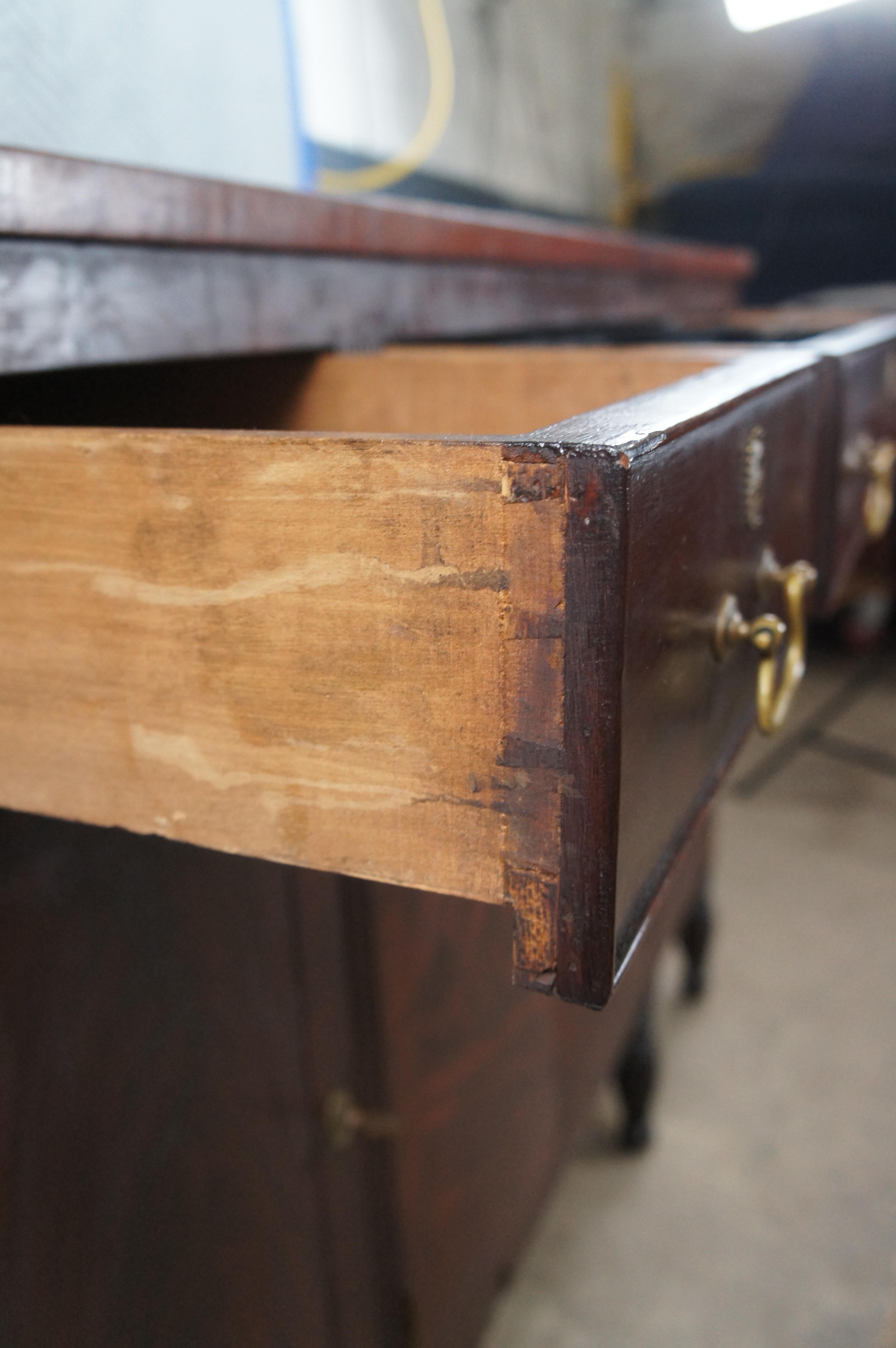 Antique Victorian American Empire Flame Mahogany Buffet Sideboard Console 62