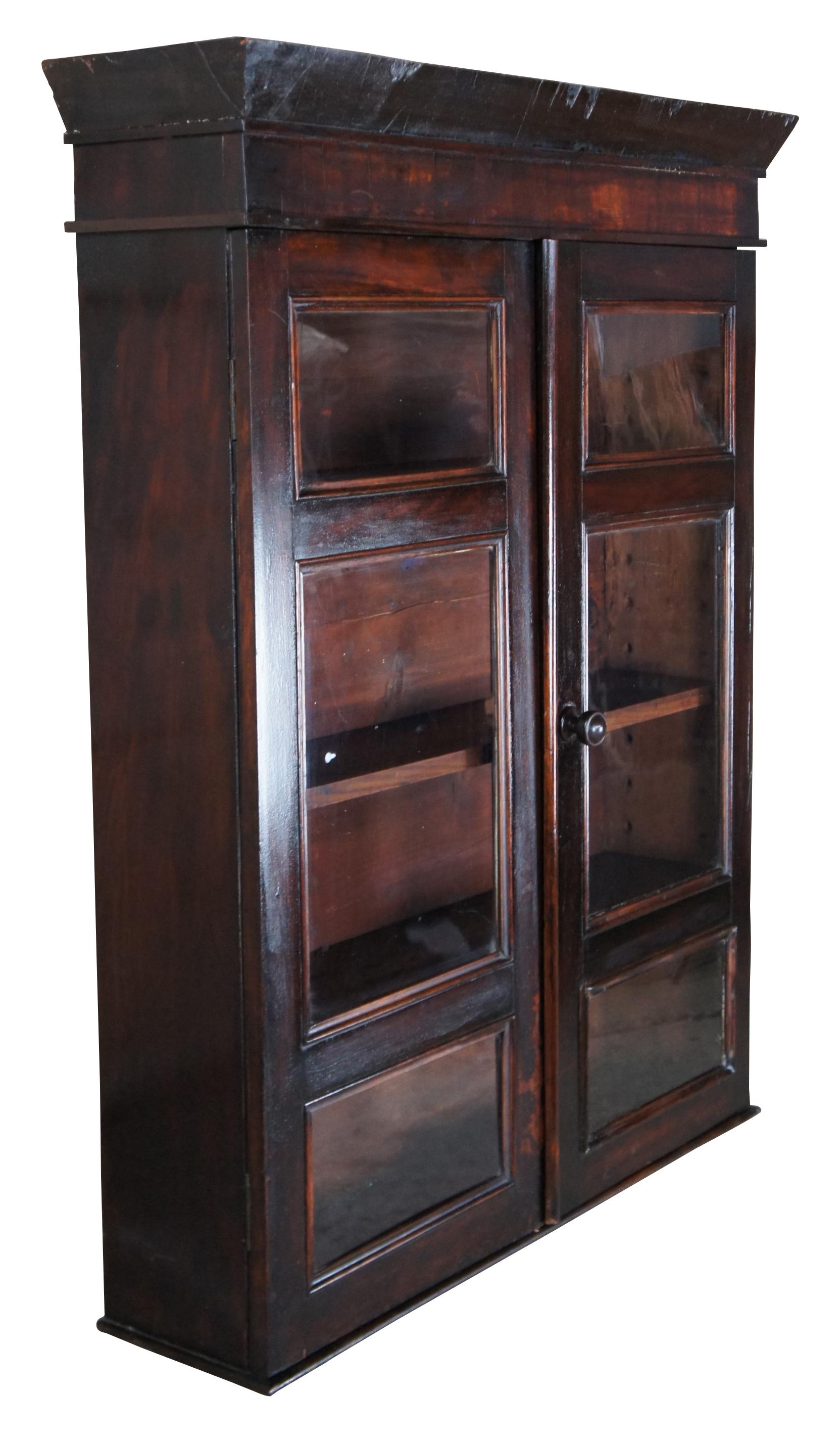 wall mounted curio cabinets with glass doors