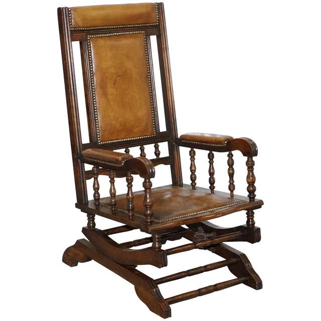 Antique Vintage Spring Rocking Chair - For Sale on 1stDibs
