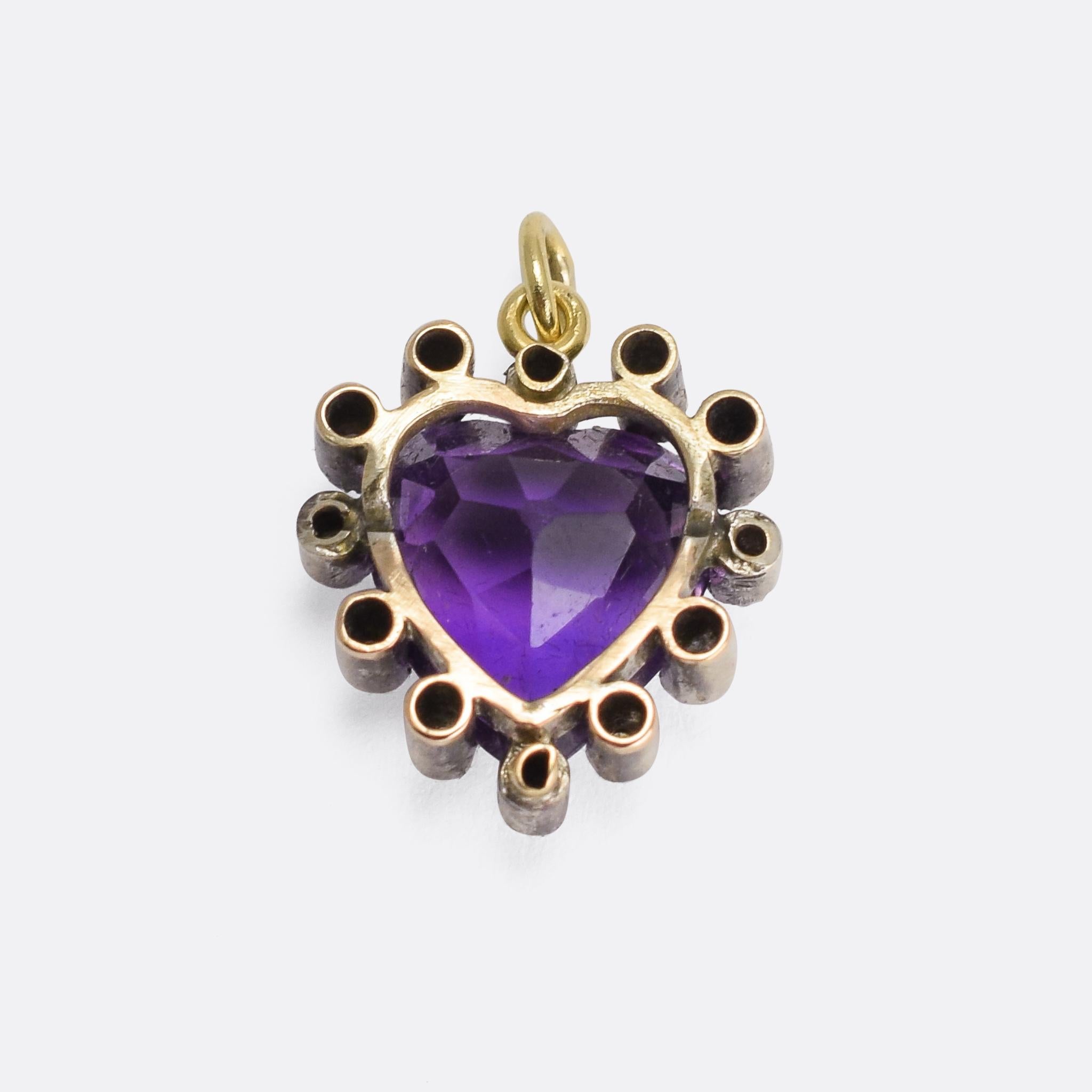 purple heart necklace