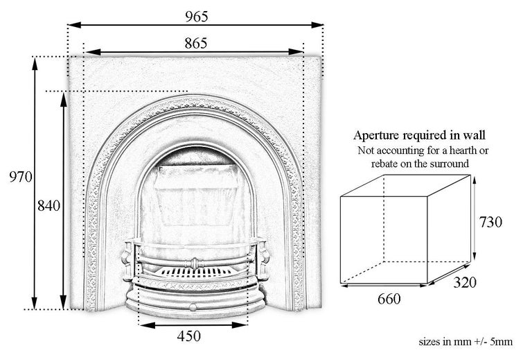 Antique Victorian Arched Cast Iron Fireplace Insert at 1stDibs