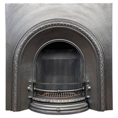 Used Victorian Arched Cast Iron Fireplace Insert