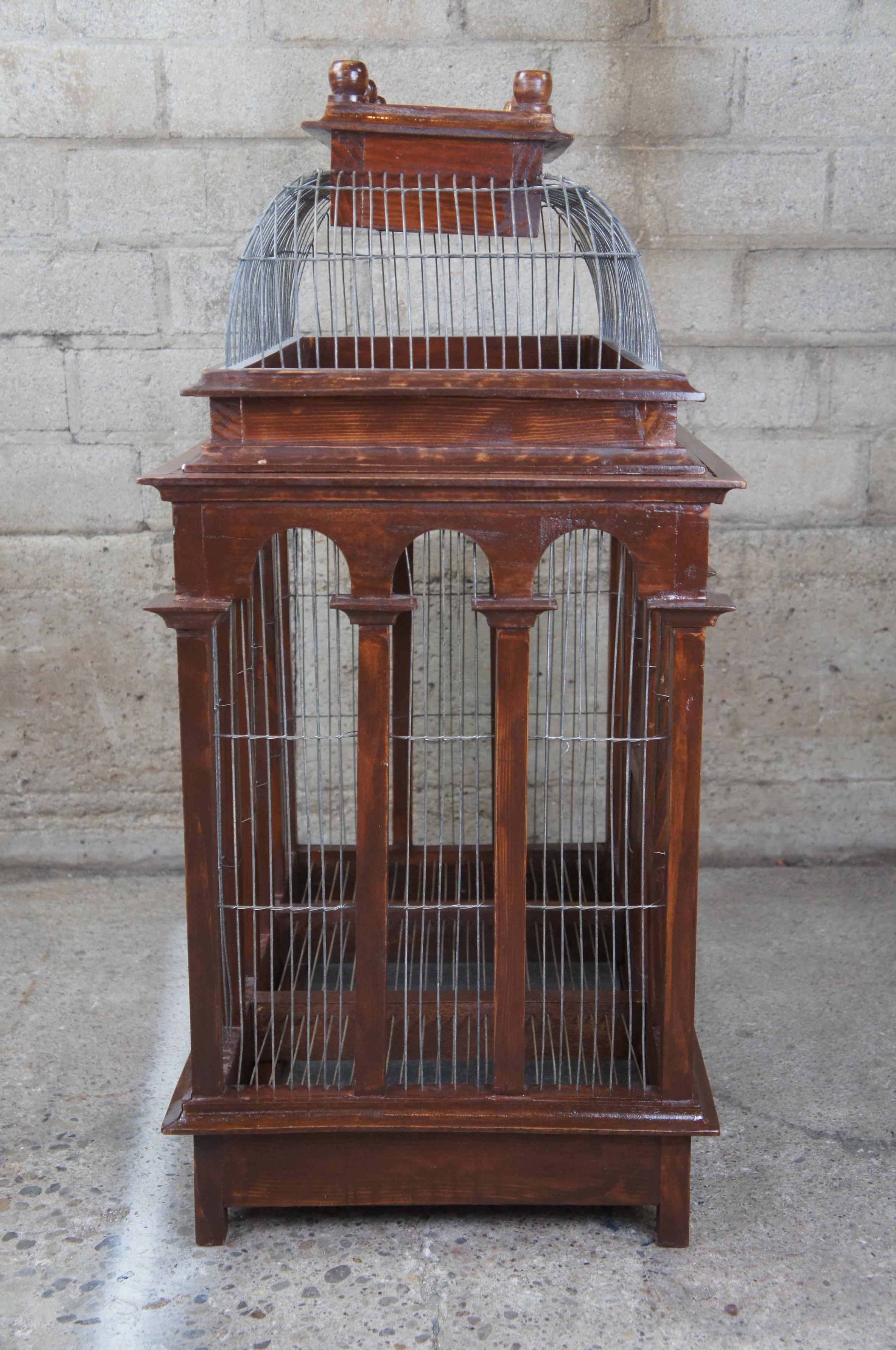 vintage wood bird cage