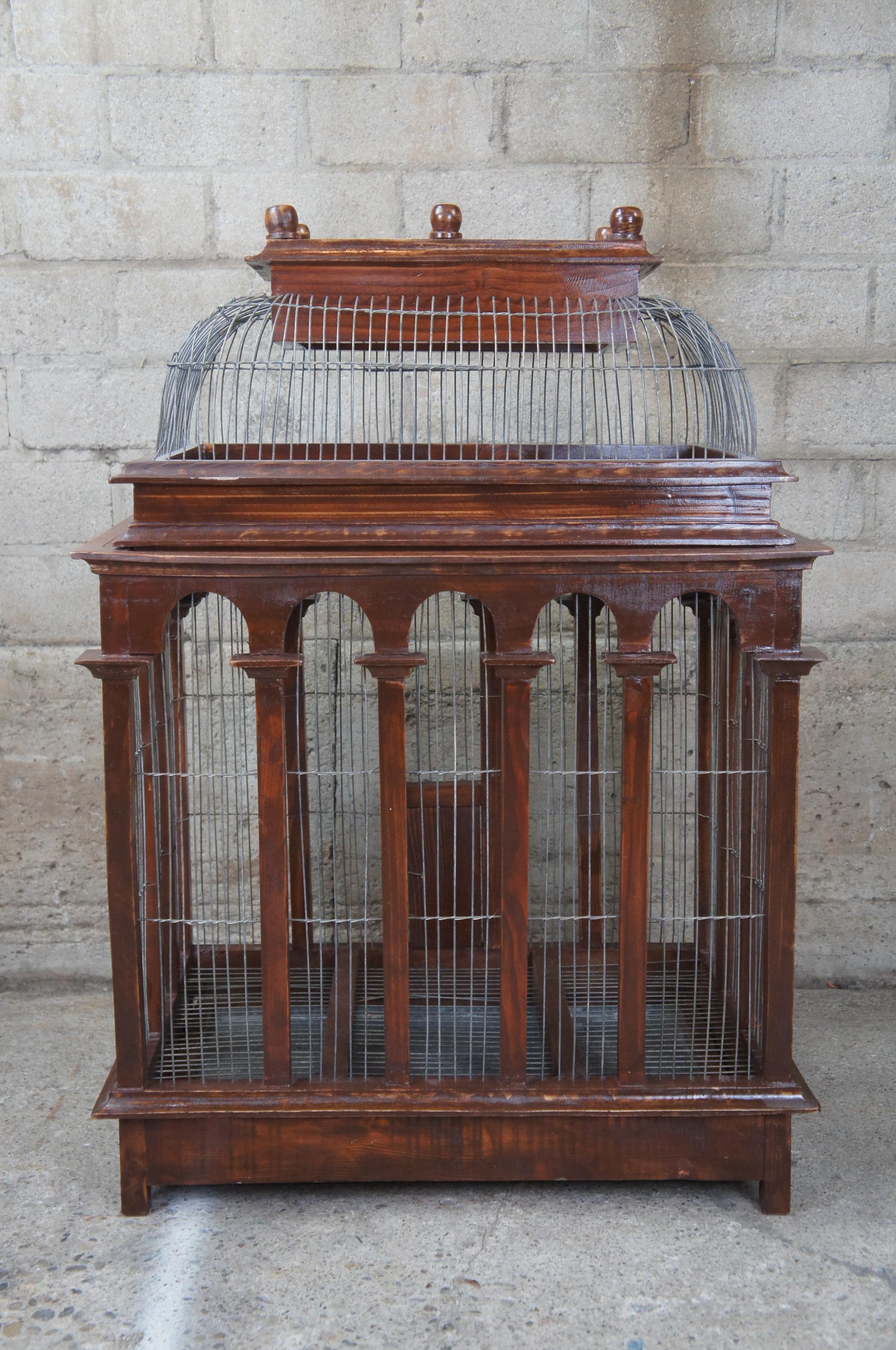 wooden bird cage