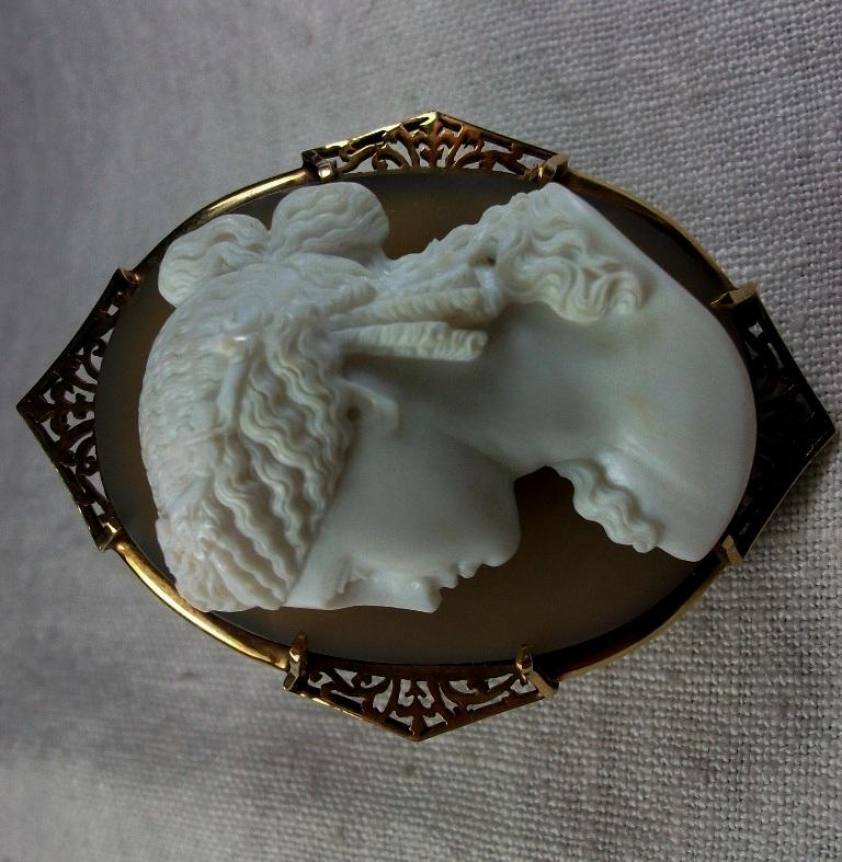 ivory cameo brooch