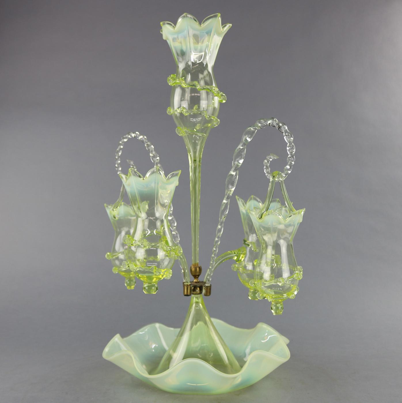 victorian epergne glass