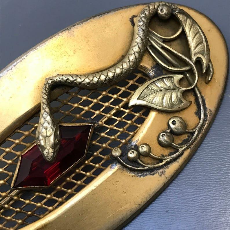 Art nouveau Broche épingle antique victorienne Art Nouveau avec motif serpent en vente