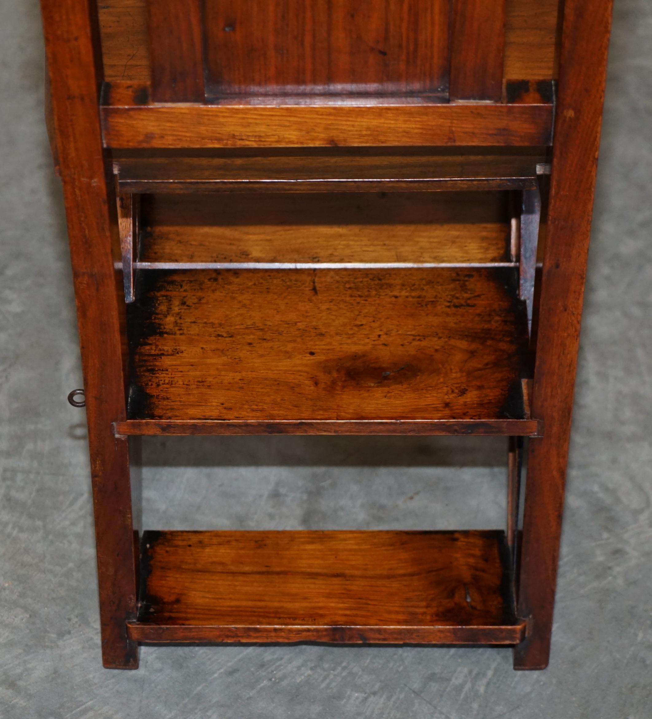 Antique Victorian Arts & Crafts Metamorphic Library Steps for Large Bookcases 3